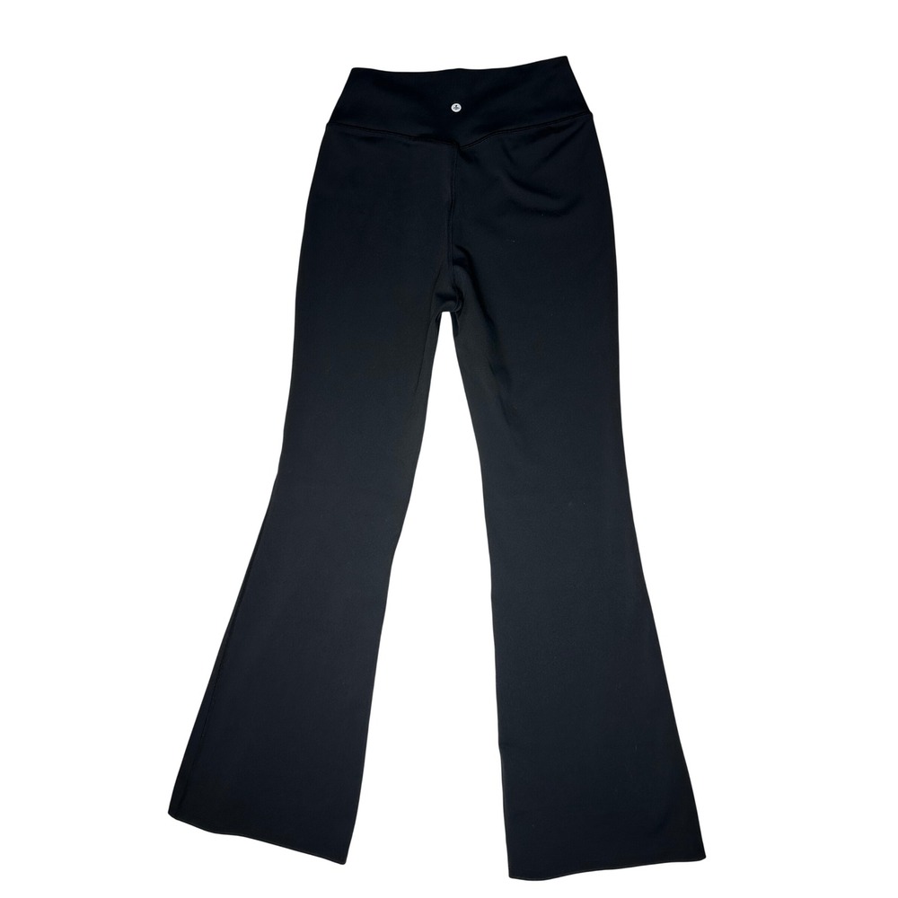 Halara Crossover Flare Yoga Pants High Waisted Black Size M Regular - Picture 3 of 7